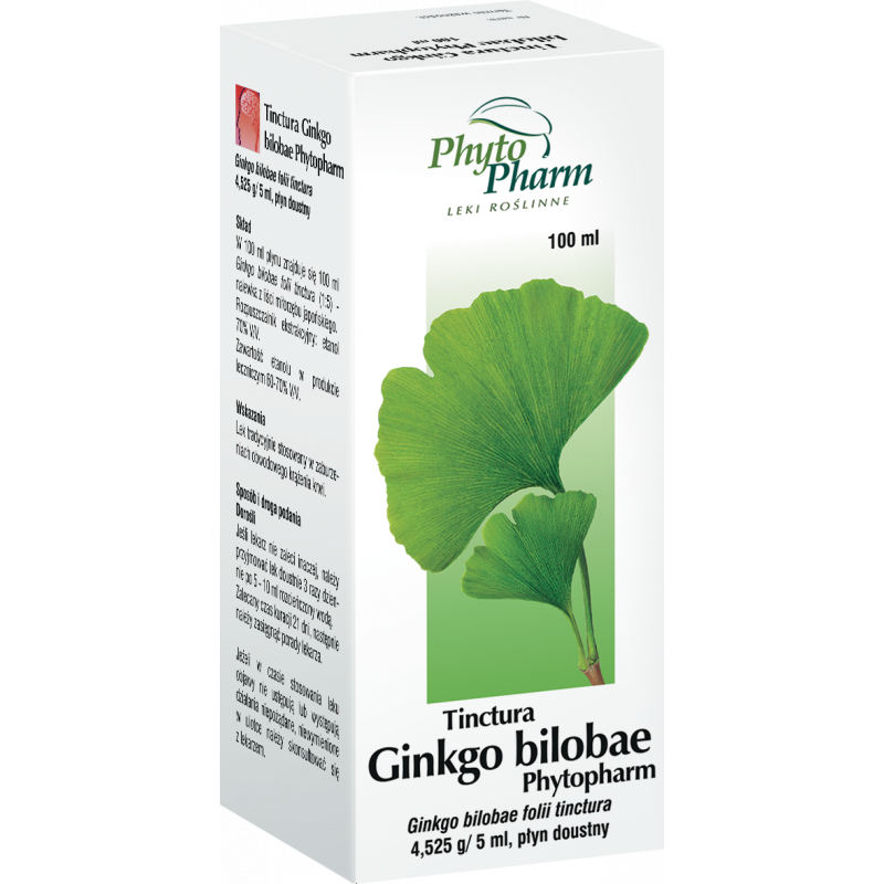 Tinctura Ginkgo bilobae Phytopharm, 4,525g/5ml Płyn doustny 100ml