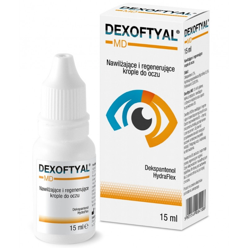 Dexoftyal MD Nawilżające i regenerujące krople do oczu 15ml