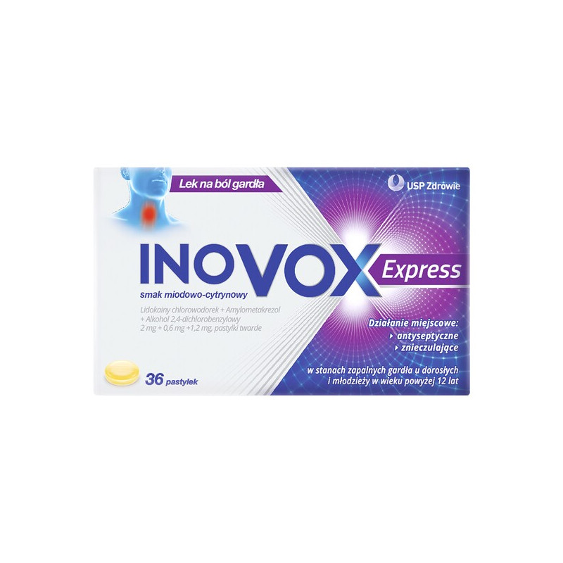 Inovox Express miodowo-cytrynowy 36 pastylek