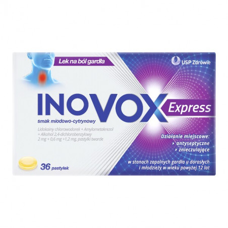 Inovox Express miodowo-cytrynowy 36 pastylek