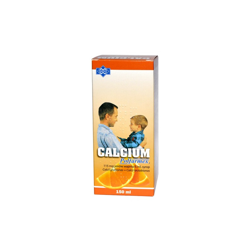 Calcium Polfarmex 115mg/ 5 ml Syrop Smak pomarańczowy 150ml