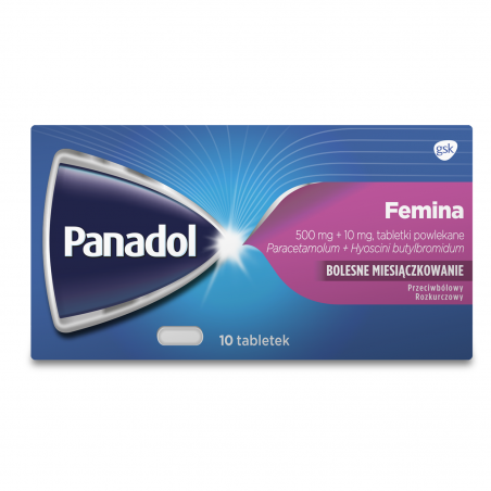 Panadol Femina (50mg+10mg) 10 tabletek