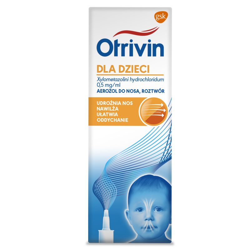 Otrivin dla dzieci, aerozol do nosa 0,5mg /ml 10ml