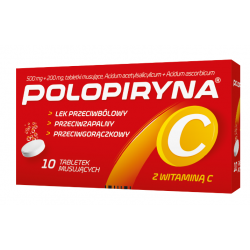 Polopiryna C (500mg +200mg) x 10 tabletek musujących