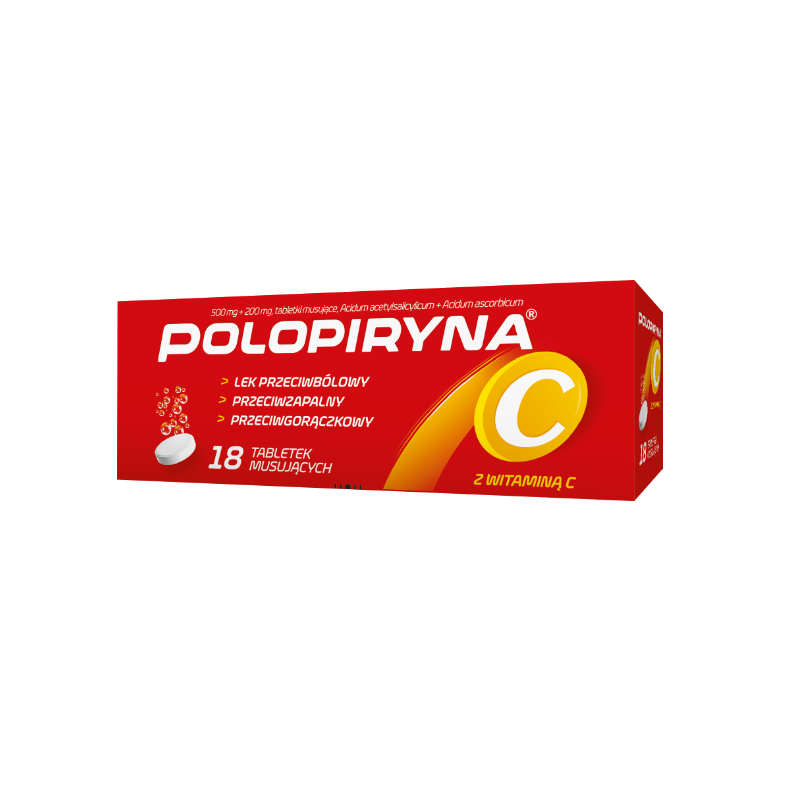 Polopiryna C 500mg + 200mg 18 tabletek