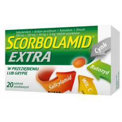 Scorbolamid Extra 300mg + 200mg + 50mg + 5mg 20 tabletek