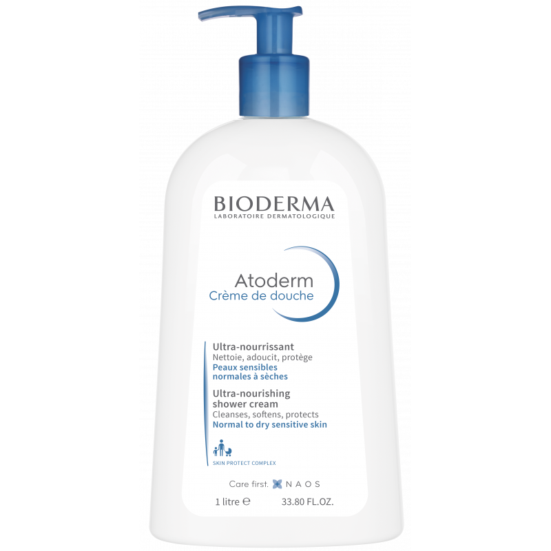 Bioderma Atoderm Creme de douche Odżywczy kremowy żel do mycia ciała i twarzy dla skóry normalnej suchej i wrażliwej 1000ml