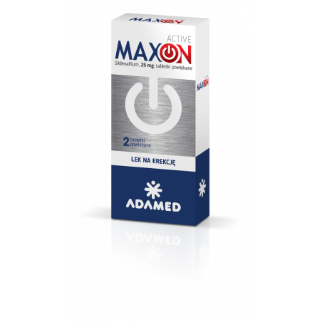 Maxon Active, 0,025 g. 2 tabletki, lek na potencję bez recepty, zawierający sildenafil