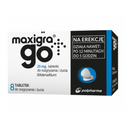 Maxigra 25mg 8 tabletek do rozgryzania i żucia
