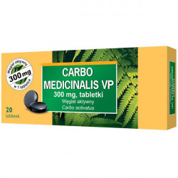 Carbo medicinalis VP 300mg 20 tabletek