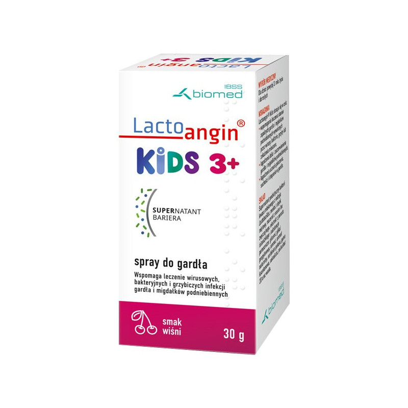 Lactoangin Kids Spray do gardła smak wiśniowy 30g