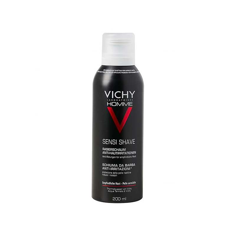 Vichy Homme Sensi Shave Łagodna pianka do golenia przeciw podrażnieniom 200ml