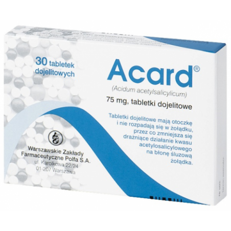 Acard 75mg 30 tabletek