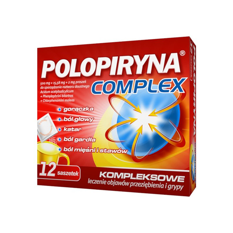 Polopiryna Complex (500mg+15,58mg+2mg) 12 saszetek