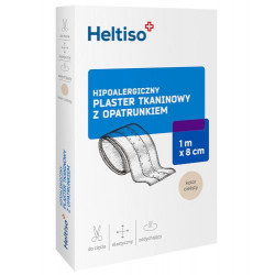 Heltiso Plaster tkaninowy z opatrunkiem 1m x 8cm 1 sztuka