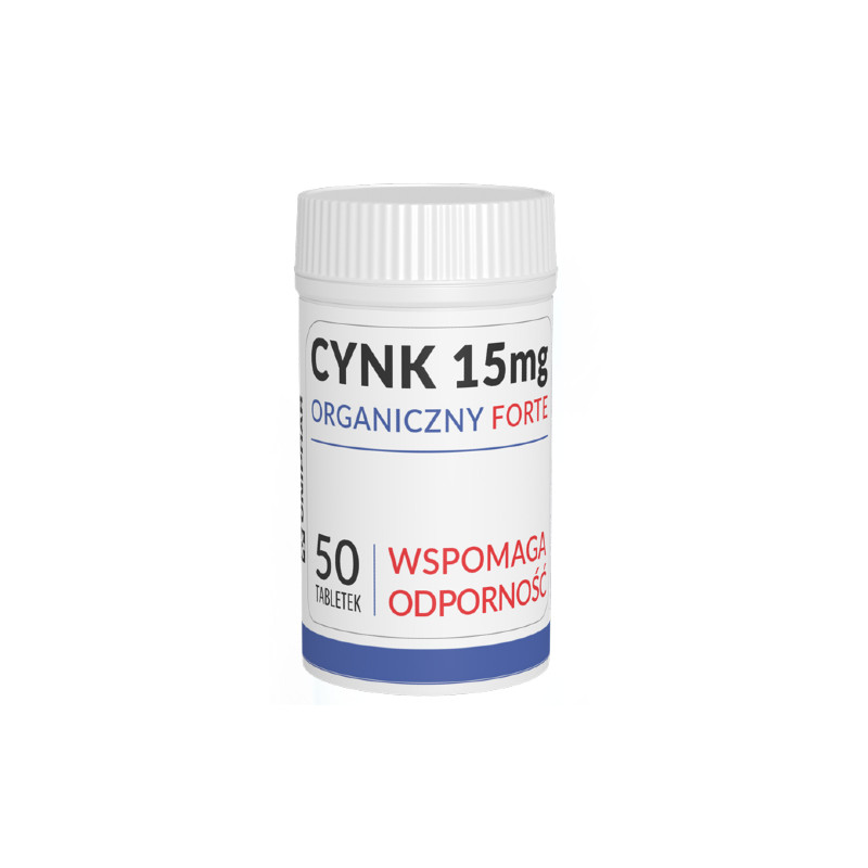 Cynk Organiczny Forte 15mg 50 tabletek Uniphar