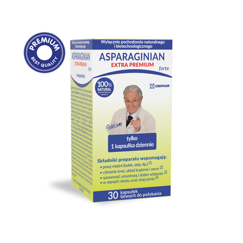 Asparaginian Extra Premium Forte 30 kapsułek