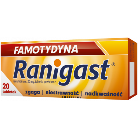 Famotydyna Ranigast 20mg 20 tabletek