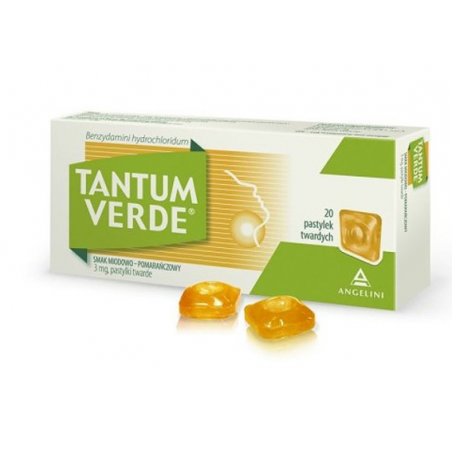 Tantum Verde smak miodowo-pomarańczowy x 20 pastylek do ssania