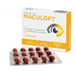 Maculoft  suplement diety, pomaga w utrzymaniu prawidłowego widzenia, 30 kaps.