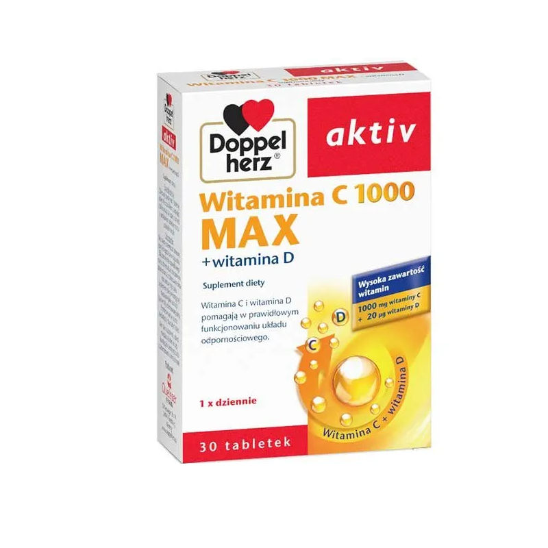 Doppelherz aktiv Witamina C 1000 MAX + witamina D 30 tabletek