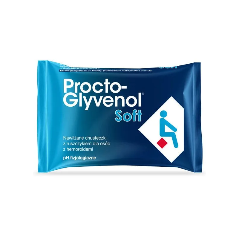 Procto-Glyvenol Soft Nawilżane chusteczki dla osób z hemoroidami 30 sztuk