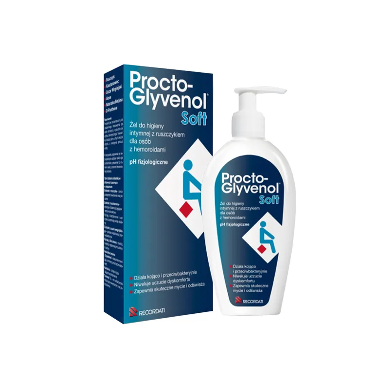 Procto-Glyvenol Soft Żel do higieny intymnej dla osób z hemoroidami 180ml