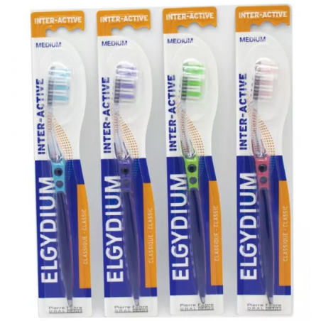 ELGYDIUM INTER-ACTIVE  szczoteczka do zębów medium