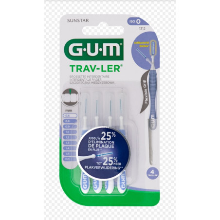 Gum Szczoteczka międzyzębowa GUM Trav-Ler 0,6mm 1312 4 sztuki