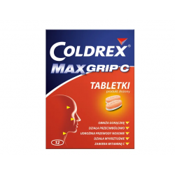 Coldrex MaxGrip C 500mg + 25mg + 5mg + 20mg + 30mg 12 tabletek