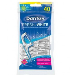 DenTek Wykałaczki z nicią Fresh&White 40 sztuk