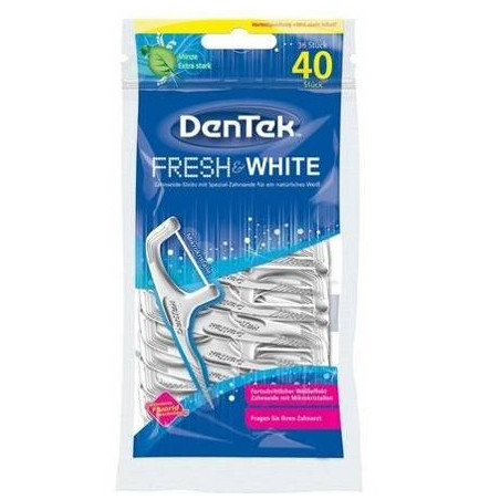 DenTek Wykałaczki z nicią Fresh&White 40 sztuk