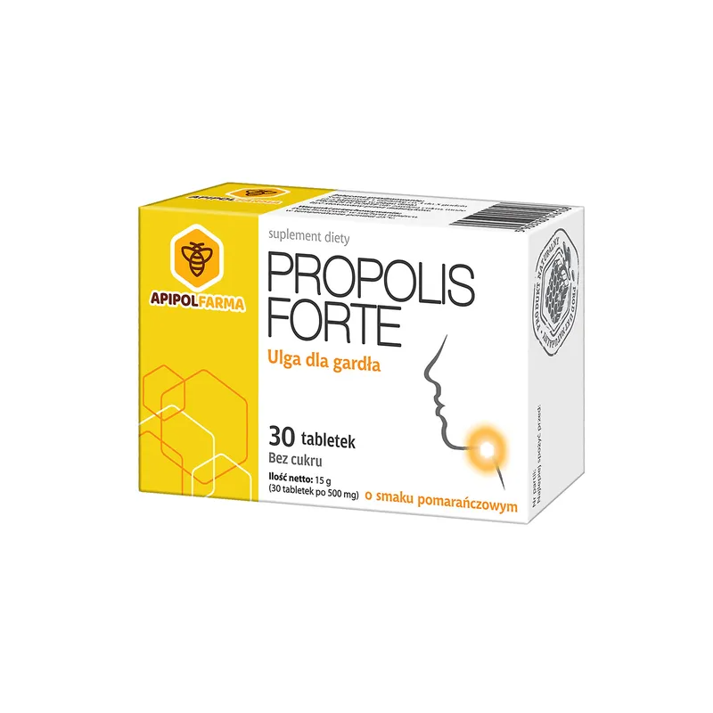 Propolis Forte Smak pomarańczowy 30 tabletek