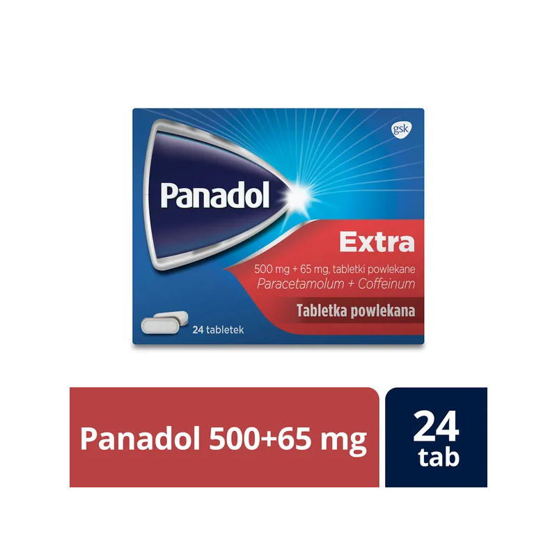 Panadol Extra 500mg + 65mg 24 tabletek