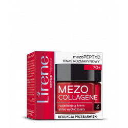 Lirene Mezo Collagene Rozjaśniający krem silnie wygładzający na noc 70+ redukcja przebarwień 50ml