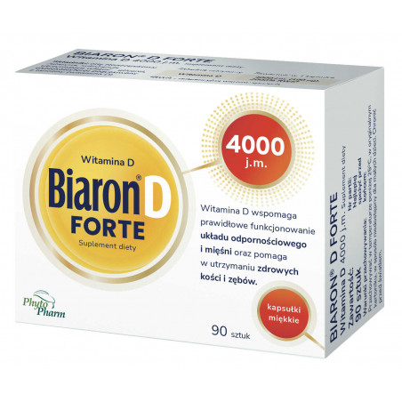 Biaron D Forte 4000 j.m. 90 kapsułek