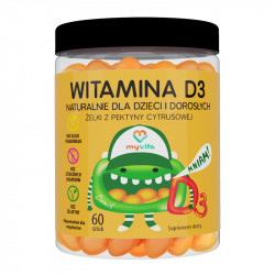MyVita Witamina D3 Naturalne żelki dla dzieci i dorosłych 60 sztuk