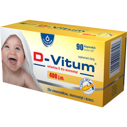 D-Vitum Witamina D dla niemowląt 400 j.m. 90 kapsułek