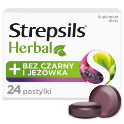 Strepsils Herbal Czarny bez i jeżówka 24 pastyli