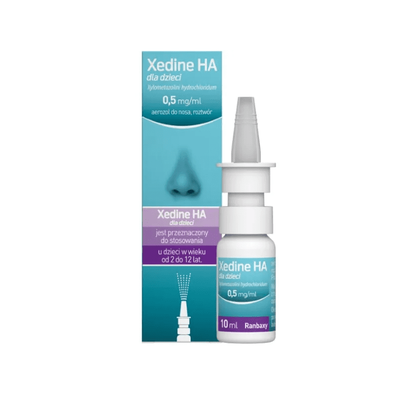 Xylometazoline Coldact 0,5mg/ml aerozol do nosa dla dzieci 2-12 lat 10ml