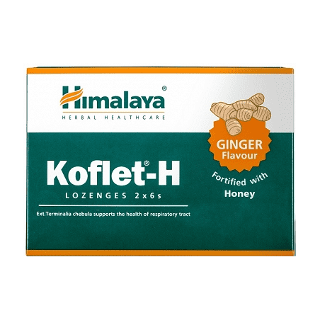 HIMALAYA Koflet-H smak imbirowy 12 pastylek