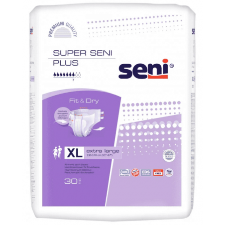 Super Seni Plus pieluchomajtki Extra Large 30 sztuk