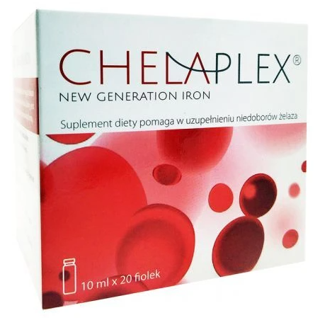 Chelaplex 10 ml x 20  fiolek , na niedobór żelaza