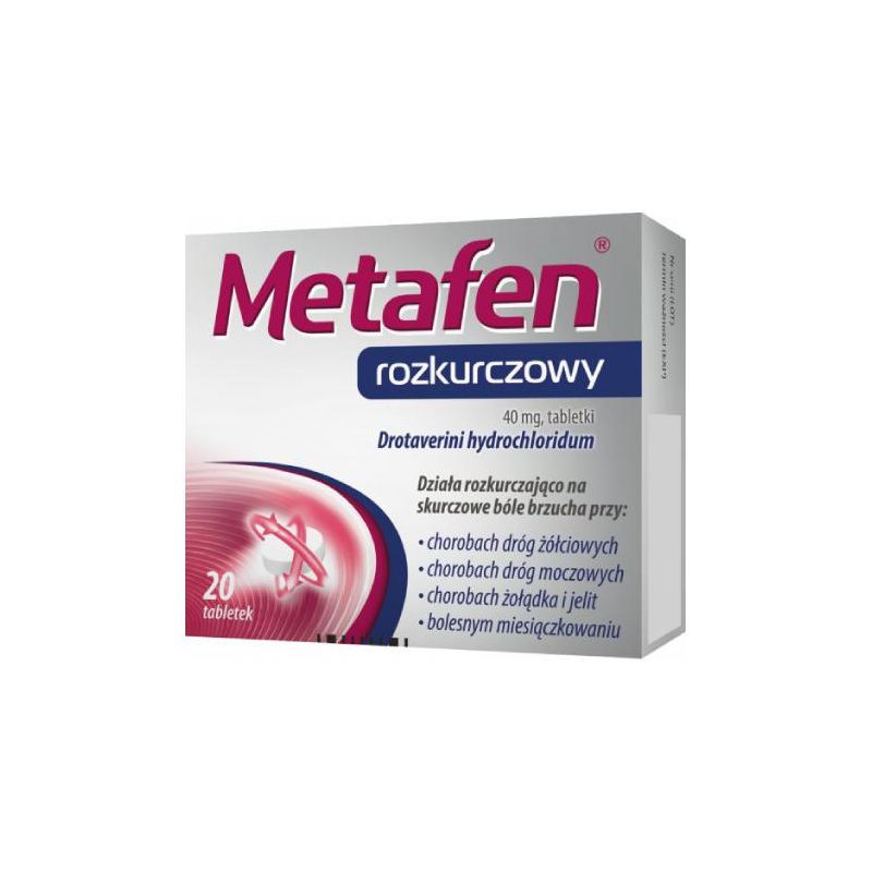Metafen rozkurczowy 40 mg 20 tabletek