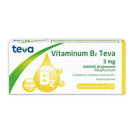Vitaminum B2 Teva 3mg 50 tabletek