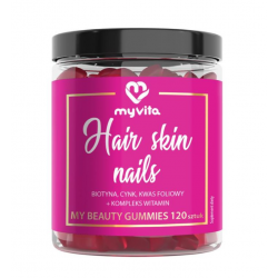 MyVita Hair Nails Skin (włosy, skóra, paznokcie) naturalne żelki 120 sztuk