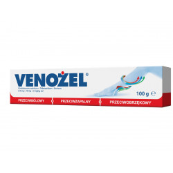 Venożel żel o potrójnym działaniu przeciwbólowym, przeciwzapalnym i przeciwobrzękowym 100 g