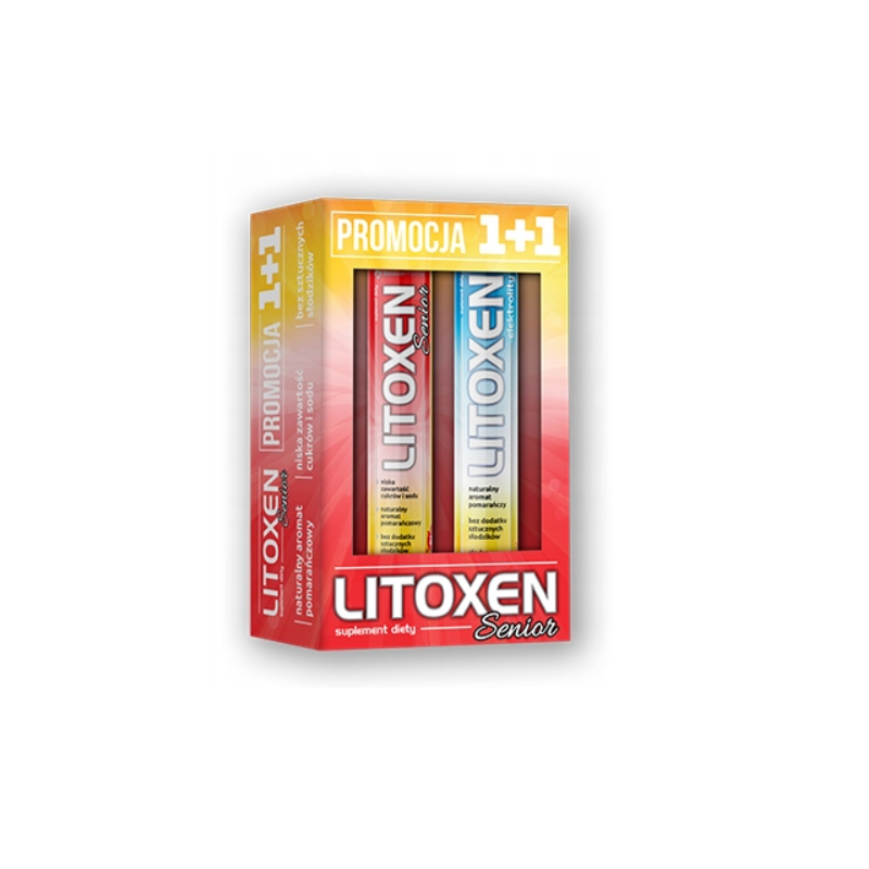 Zestaw 1+1 - Litoxen Senior 20 tabletek + Litoxen elektrolity 20 tabletek