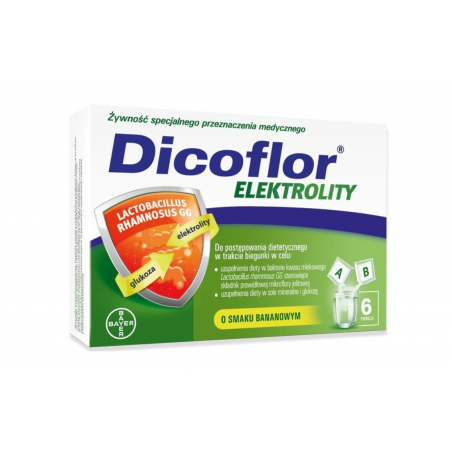 Dicoflor Elektrolity na odwodnienie, 12 saszetek (6 porcji)