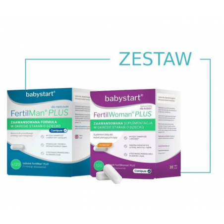 Zestaw FertilMan Plus 120 tabletek + FertilWoman Plus 120 tabletek